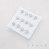 HEART FLOWER MARQUISE PETAL 316L SURGICAL STEEL L-SHAPE NOSE BOX